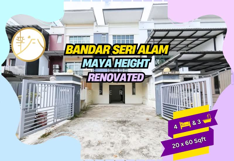 2.5-storey Terraced House for Sale in Bandar Seri Alam (Masai) - Kasper Lee - Exterior - PropertyGuru.com.my