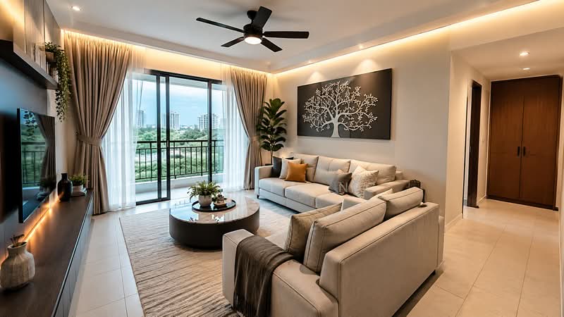 Condominium for Rent at Opal Damansara - Kelvin Ng - Living Room - Virtual renovation concept - PropertyGuru.com.my