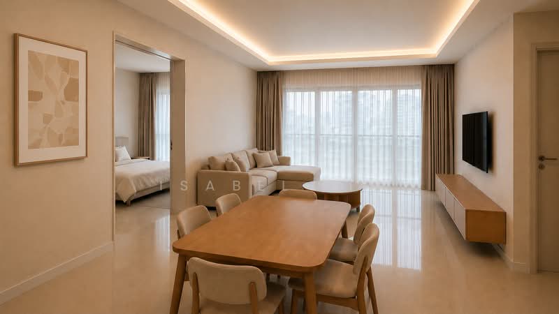 Servis Apartment untuk Dijual di Duta Park Residences - Isabel Lim - Living Room & Dining Area - PropertyGuru.com.my