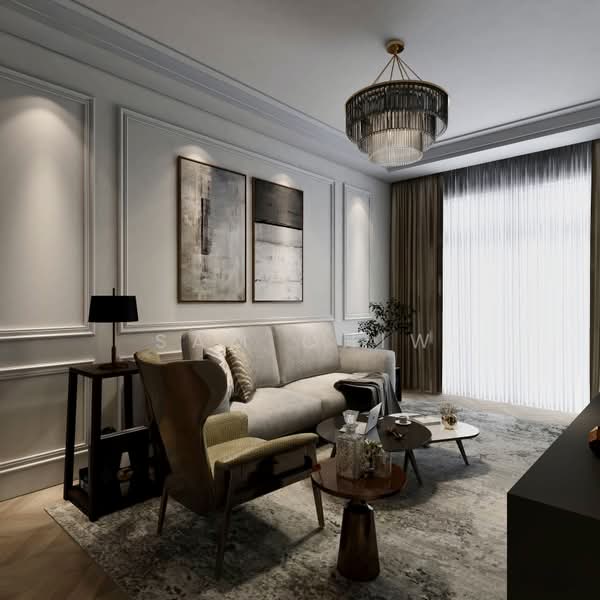 Service Residence for Sale at Trinity Rainfora - Sam Chiw - Living Room - PropertyGuru.com.my