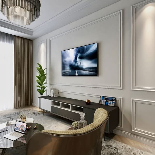 Service Residence for Sale at Trinity Rainfora - Sam Chiw - Living Room - PropertyGuru.com.my