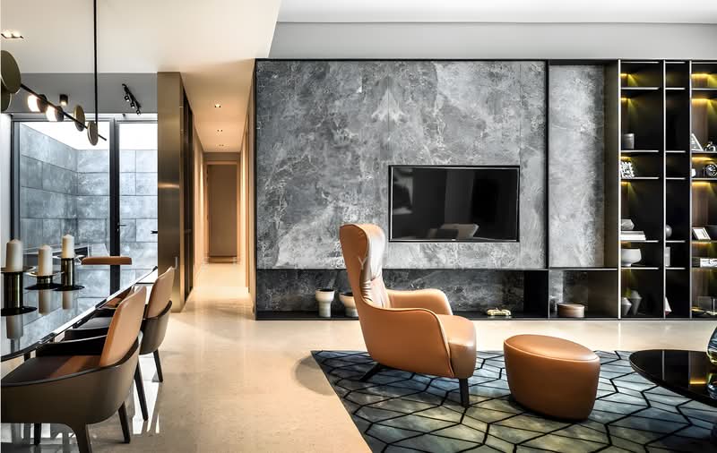 Servis Apartment untuk Dijual di Damansara City Residency (DC Residensi) - Jeffrey Chia - Living Room - PropertyGuru.com.my