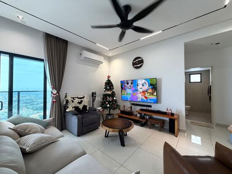 Servis Apartment untuk Disewa di TRIO By Setia - John Tee - Living Room - PropertyGuru.com.my