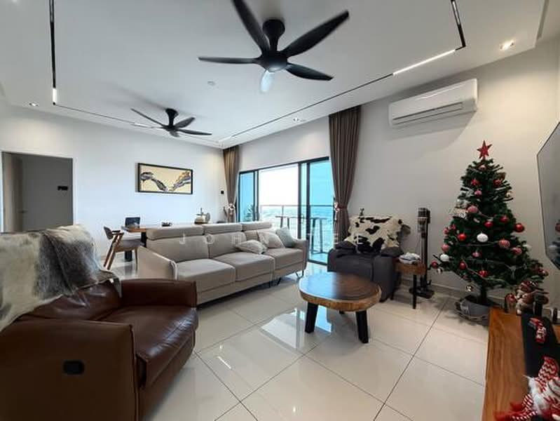 Servis Apartment untuk Disewa di TRIO By Setia - John Tee - Living Room - PropertyGuru.com.my