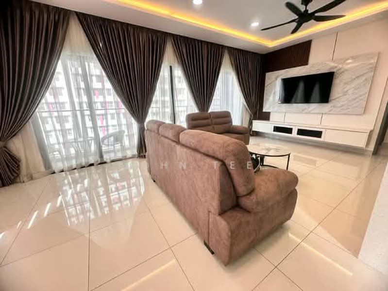 Servis Apartment untuk Disewa di TRIO By Setia - John Tee - Living Room - PropertyGuru.com.my