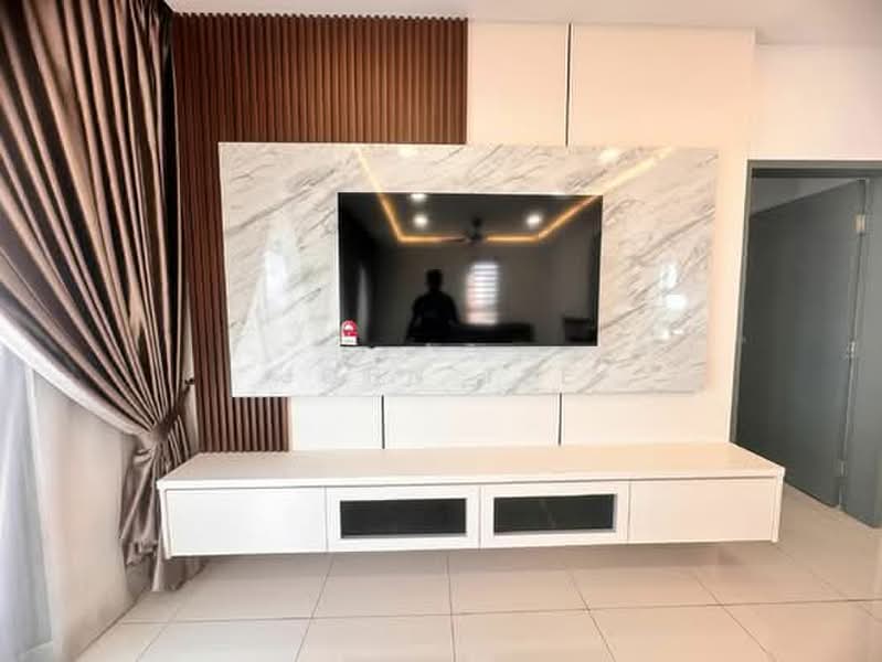 Servis Apartment untuk Disewa di TRIO By Setia - John Tee - Living Room - PropertyGuru.com.my