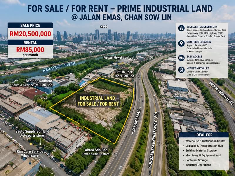 Tanah Perindustrian untuk Dijual di Chan Sow Lin (Cheras) - Jack Chong - PropertyGuru.com.my