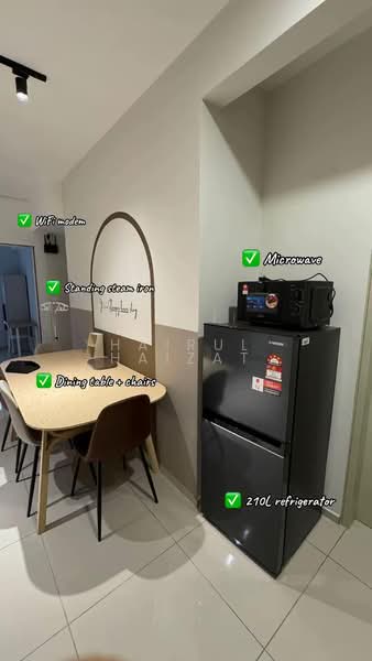 Servis Apartment untuk Disewa di Seiring Residensi - Hairul Haizat - Dining Room - PropertyGuru.com.my