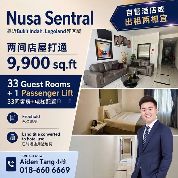 Rumah Niaga untuk Dijual di Taman Nusa Sentral (Iskandar Puteri (Nusajaya)) - Aiden Tang - PropertyGuru.com.my