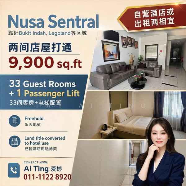 Kedai untuk Dijual di Nusa Sentral (Iskandar Puteri (Nusajaya)) - Tay Ai Ting - PropertyGuru.com.my