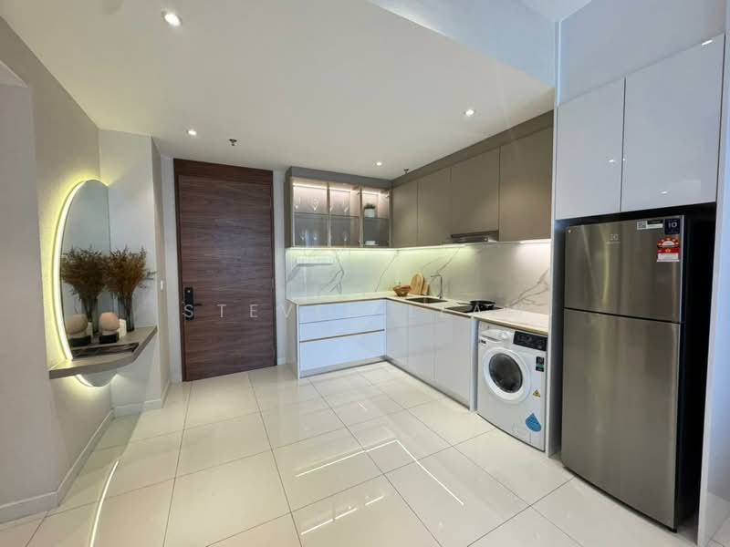 Service Residence for Sale at Golden Crown Residence - Steven Leaw - Living Room - PropertyGuru.com.my