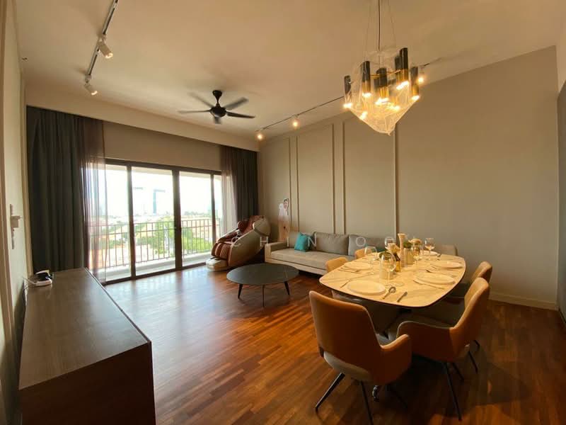 Service Residence for Sale at Straits Residences - Wei Chin Ooi - Living Room - PropertyGuru.com.my