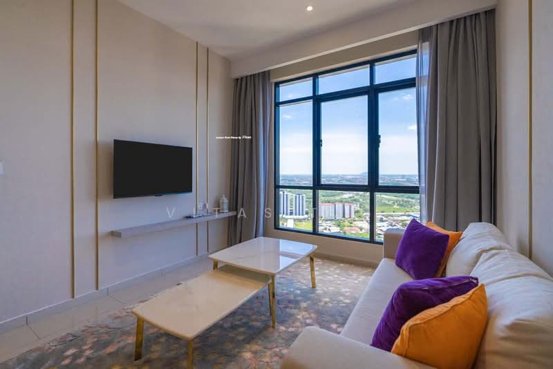 Servis Apartment untuk Disewa di Hill10 Residence @ i-City - Vitas Tan - Living Room - PropertyGuru.com.my