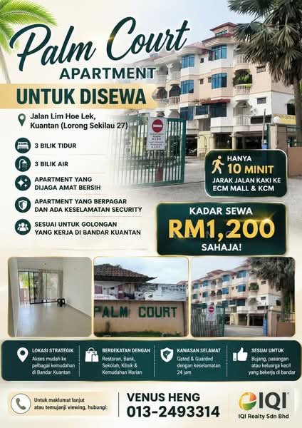 Apartment for Rent at Palm Court - Venus Heng - PropertyGuru.com.my