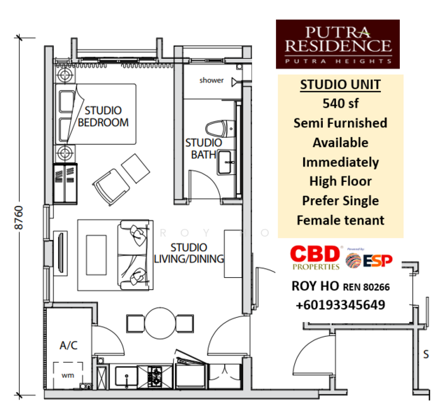 Servis Apartment untuk Disewa di Putra Residence - Roy Ho - PropertyGuru.com.my