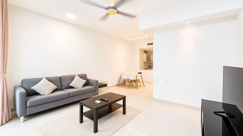 Servis Apartment untuk Disewa di Solaris Dutamas - Gessle Mok - Living Room - PropertyGuru.com.my
