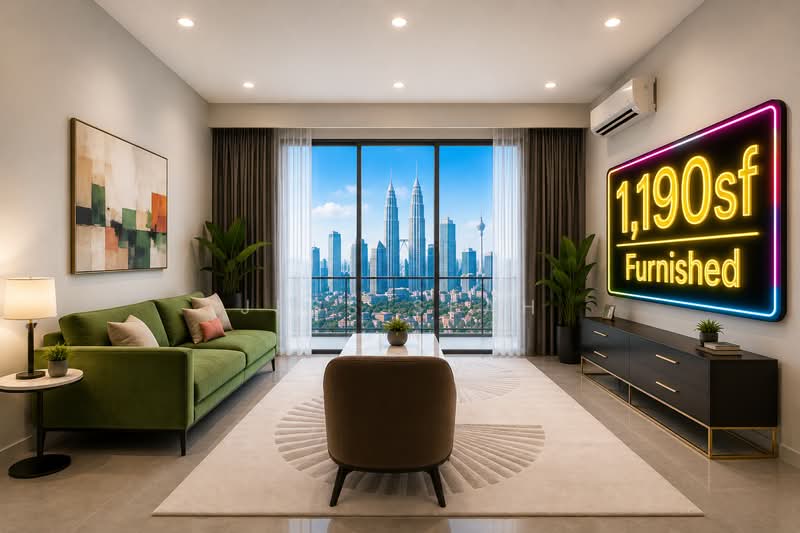 Service Residence for Rent at Victory Suites (The Face 2), KLCC - Jess Seah - Living Room - PropertyGuru.com.my
