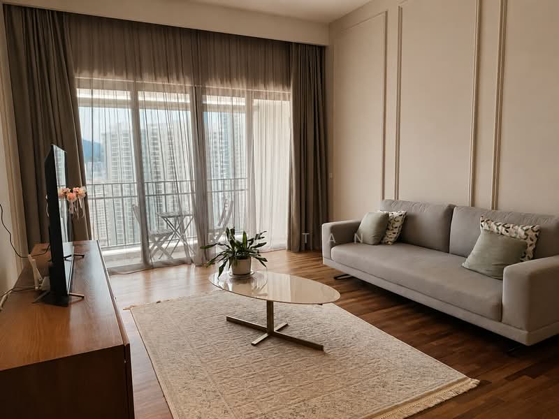 Service Residence for Rent at Straits Residences - Gina Tan - Living Room - PropertyGuru.com.my