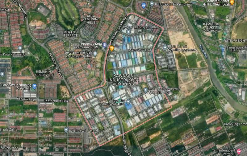 Warehouse for Rent in Kota Kemuning (Shah Alam) - Kevin Loh - Map of Kota Kemuning Industrial Park - PropertyGuru.com.my