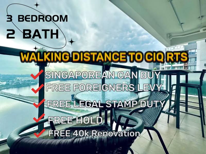 Kondominium untuk Dijual di R&F Princess Cove Phase 2-Seine Region - Linn Loke - Balcony - PropertyGuru.com.my