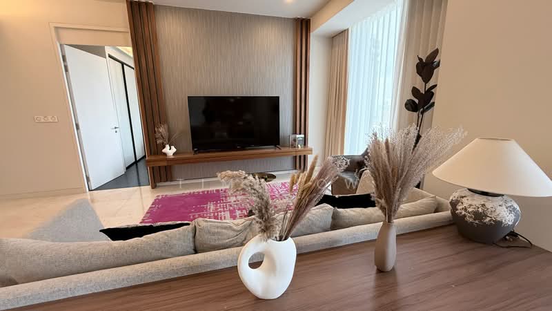 Servis Apartment untuk Disewa di Tropicana The Residences - Tim Siow - Living Room - PropertyGuru.com.my