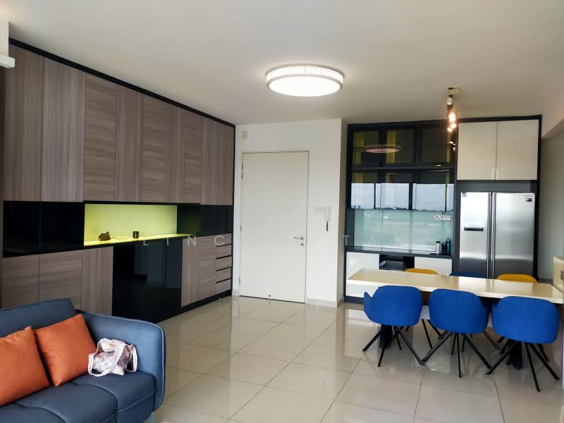 Service Residence for Sale at Zeva @ Equine South - Lincoln Tan - Living Room - PropertyGuru.com.my