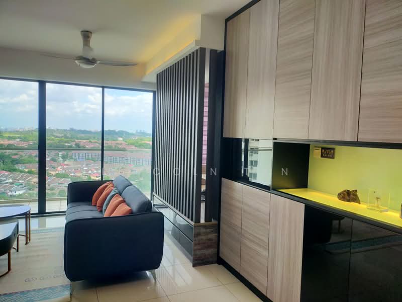 Service Residence for Sale at Zeva @ Equine South - Lincoln Tan - Living Room - PropertyGuru.com.my
