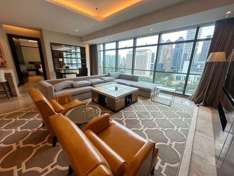 Servis Apartment untuk Disewa di The Ritz-Carlton Residences - Chee Keong Kok - Living Room - PropertyGuru.com.my
