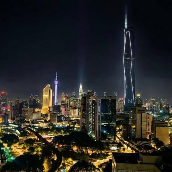 Rumah Teres untuk Dijual di Brickfields (Kuala Lumpur) - Hardeen Sirajudeen - Night View from Dua Sentral - PropertyGuru.com.my