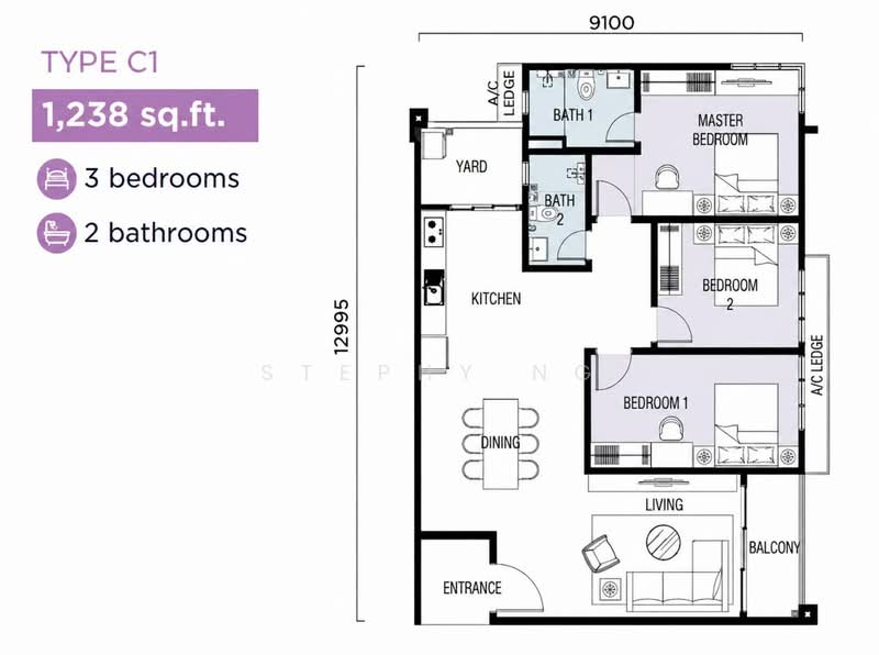 Service Residence for Sale at Astra @ Aurora Residence - Stephy Ng - PropertyGuru.com.my