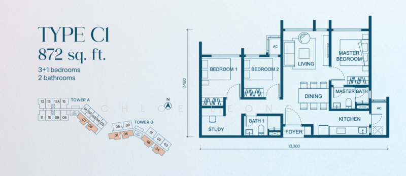 Servis Apartment untuk Dijual di Aricia Residences - Chloe Leong - PropertyGuru.com.my