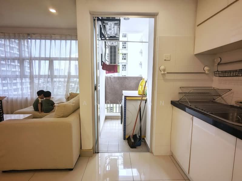Servis Apartment untuk Dijual di Domain 4 @ NeoCyber - Candy Tan - Living Room - PropertyGuru.com.my