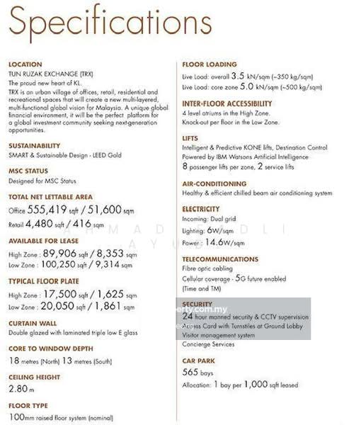 Pejabat untuk Disewa di Tun Razak Exchange (Kuala Lumpur) - Ahmad Fadli Ayub - Others - PropertyGuru.com.my