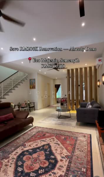 Rumah Teres 2 Tingkat untuk Dijual di Eco Majestic (Semenyih) - Joshua Yong - Living Room - PropertyGuru.com.my