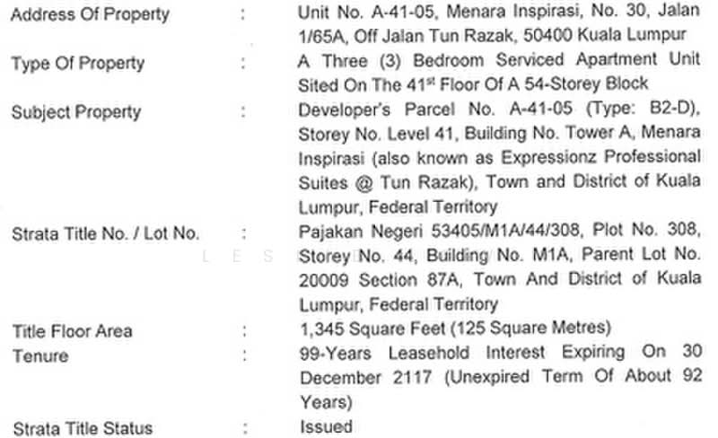 Service Residence for Sale at Expressionz Professional Suites - Leslie Low - PropertyGuru.com.my
