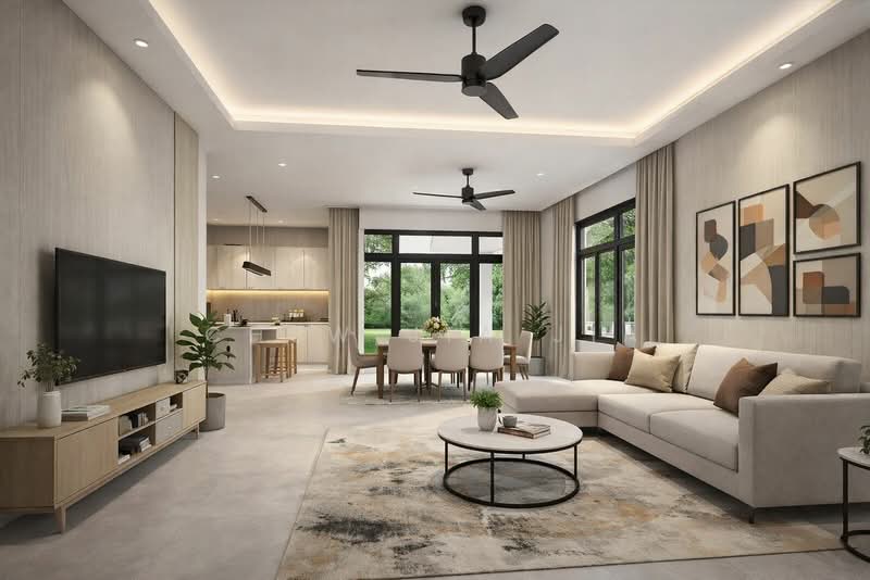 Rumah Teres 1 Tingkat untuk Dijual di Bandar Seri Alam (Masai) - Chew Jia Jia - Living Room - PropertyGuru.com.my