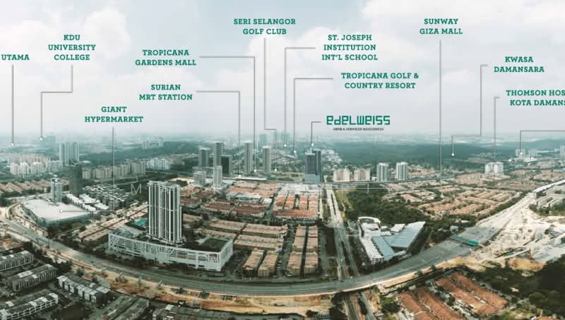 Service Residence for Rent at Edelweiss @ Tropicana Gardens - Mark Gabriel - Exterior - PropertyGuru.com.my