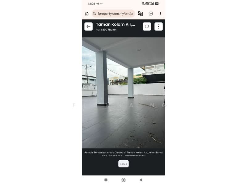 Rumah Berkembar untuk Disewa di Taman Kolam Air (Johor Bahru) - Elunna Ng - PropertyGuru.com.my