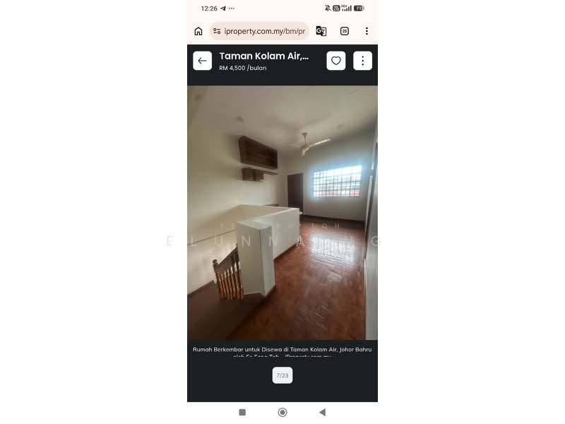 Rumah Berkembar untuk Disewa di Taman Kolam Air (Johor Bahru) - Elunna Ng - PropertyGuru.com.my