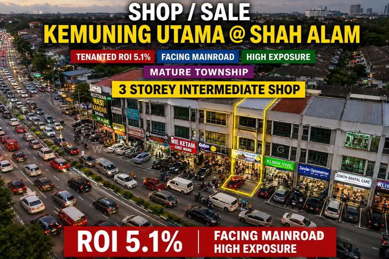 Shop for Sale in Kemuning Utama (Shah Alam) - Wayne Chong - Exterior - PropertyGuru.com.my