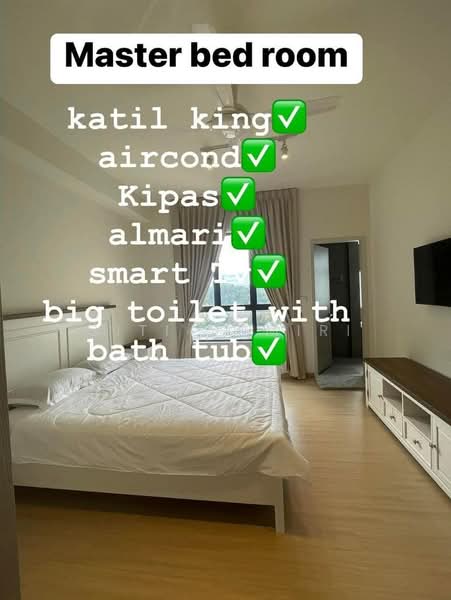 Kondominium untuk Disewa di Irama Wangsa - Siti Sumiri - Master Bedroom - PropertyGuru.com.my
