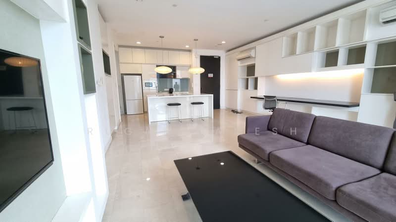 Service Residence for Rent at The Face Suites (Platinum Suites) - Bern Rugan - Living Room - PropertyGuru.com.my