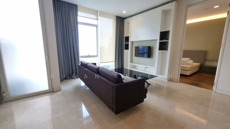 Service Residence for Rent at The Face Suites (Platinum Suites) - Bern Rugan - Living Room - PropertyGuru.com.my