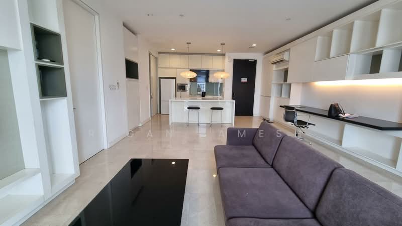 Service Residence for Rent at The Face Suites (Platinum Suites) - Bern Rugan - Living Room - PropertyGuru.com.my