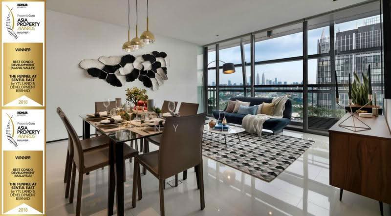 Condominium for Rent at The Fennel - Tony Liew - Dining Room - PropertyGuru.com.my