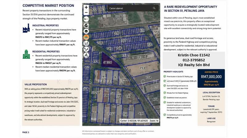 Commercial Land for Sale in Petaling Jaya (Selangor) - Kristin Choo - PropertyGuru.com.my