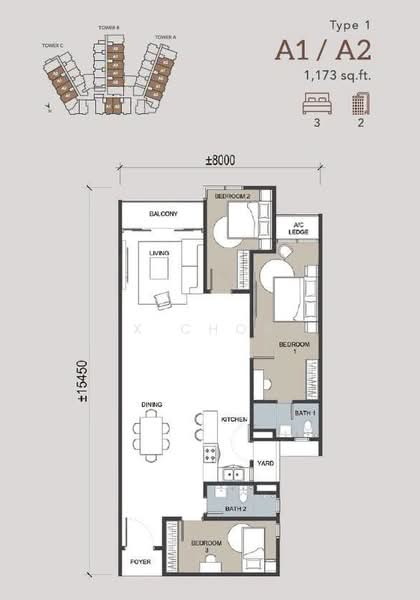 Service Residence for Sale at AraTre' Residences - JX Chong - PropertyGuru.com.my