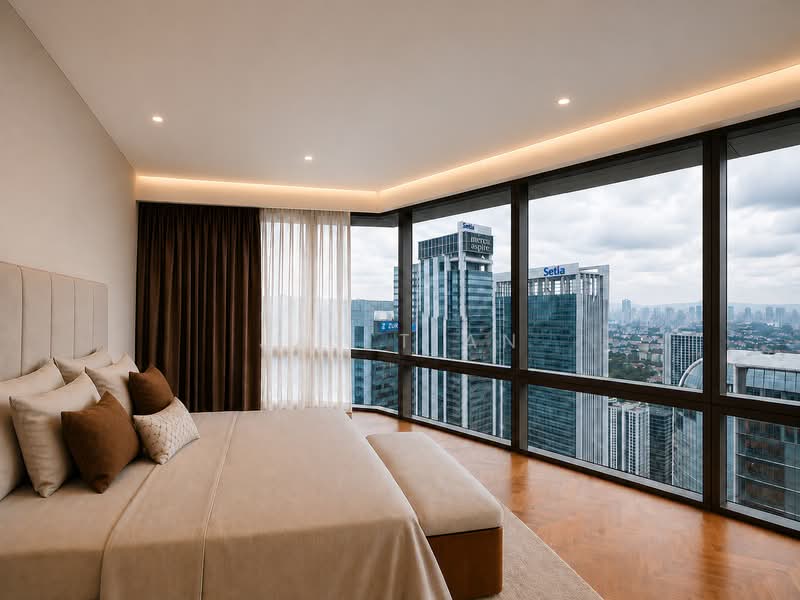 Kondominium untuk Dijual di Southpoint Residences - Jay Tian - Master Bedroom (Facing KLCC View) - PropertyGuru.com.my