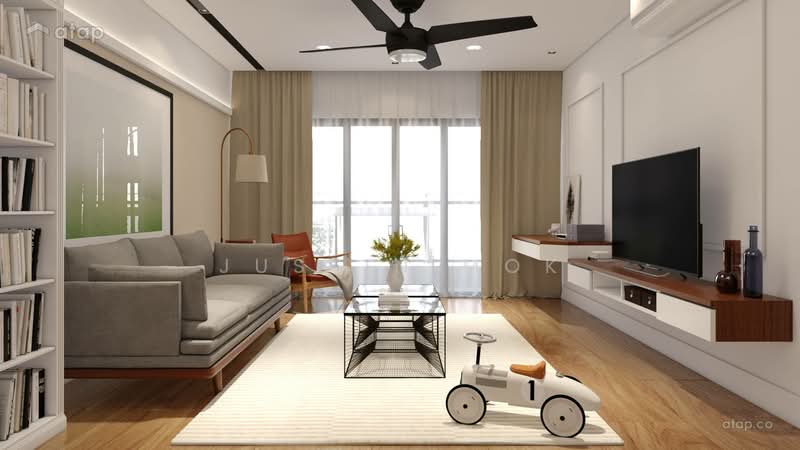 Servis Apartment untuk Dijual di Emerald 9 - Justin Mok - Living Room - PropertyGuru.com.my