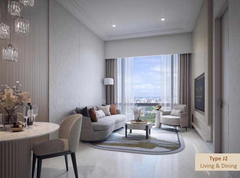 Servis Apartment untuk Dijual di Pavilion Damansara Heights - Gavin Chong - Living Room - PropertyGuru.com.my